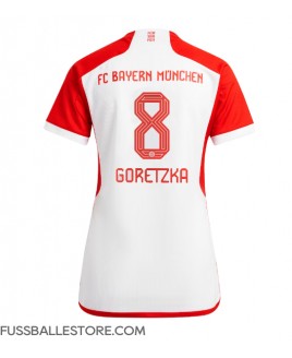 Günstige Bayern Munich Leon Goretzka #8 Heimtrikot Damen 2023-24 Kurzarm
